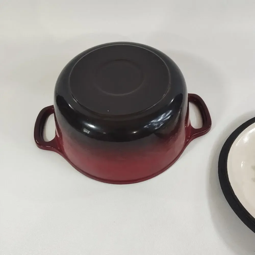 Kitchen Aid 3.5qt Enameled Cast Iron Covered‎ Round Dutch Oven Red